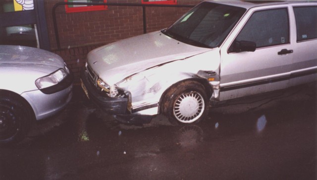 a damaged saab 9000